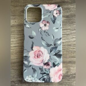 Floral Phone Case - Gray and Pink